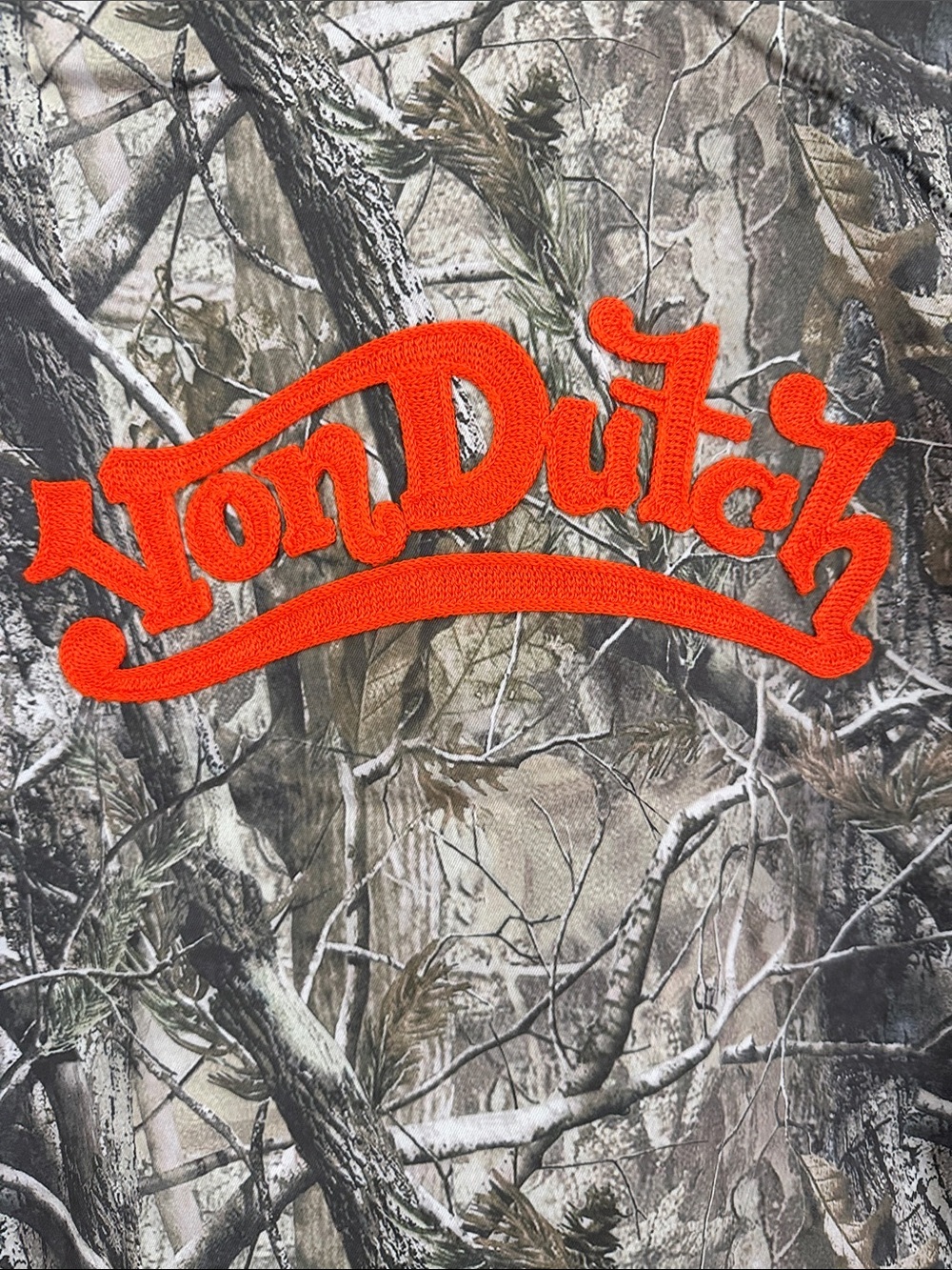 Von Dutch Mechanical Stretch Tree Camo Bomber Jacket - Size Large - Picture 3 of 15